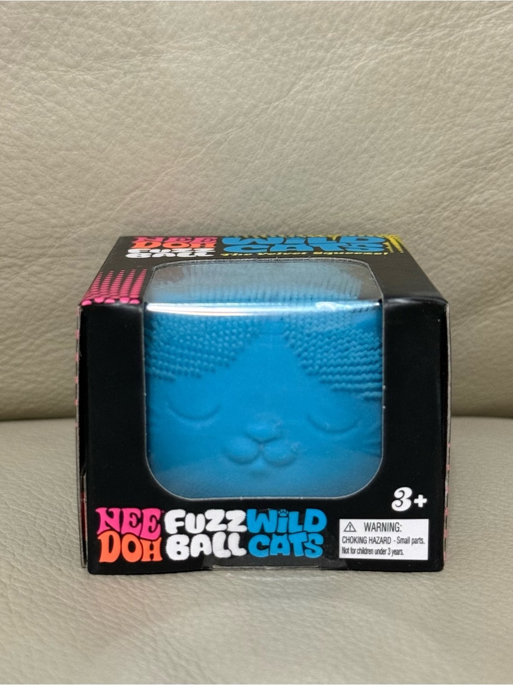 NEW Blue Needoh Wildcat FuzzBall The Velvet Squeeze Authentic Peace Squishy